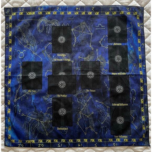 Celtic Cross Tarot Spread Altar Reading Cloth - Picture 9 of 10